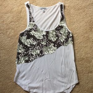 XS express tank top with sequins
